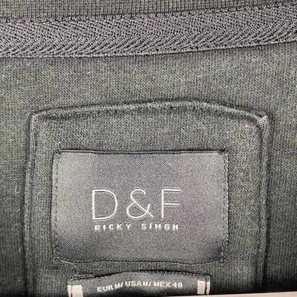 D&F Ricky Singh Sweater Adult Medium Black Camo Pullover Crewneck Sweater Mens - Picture 6 of 7